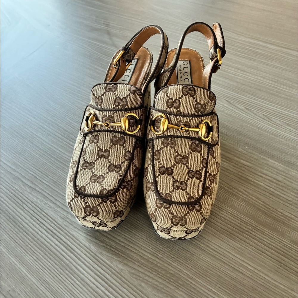 Gucci Women's Lady Monogram Sling Back